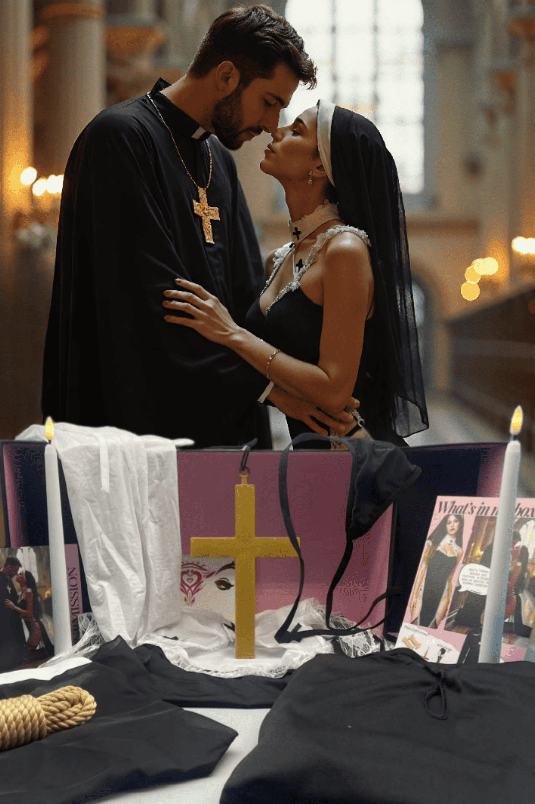 Roleplay Romance Kit: Priest & Nun's Forbidden Desire Roleplay Fantasy Kit BLIISS.LOVE _of_bliiss.love_sexy_lingerie_sexy_costume_trendy_and_latest_designs_seductive_lingerie_November_2024