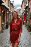 Flirty Charming Satin Robe Nightgowns BLIISS.LOVE _of_bliiss.love_sexy_lingerie_sexy_costume_trendy_and_latest_designs_seductive_lingerie_November_2024