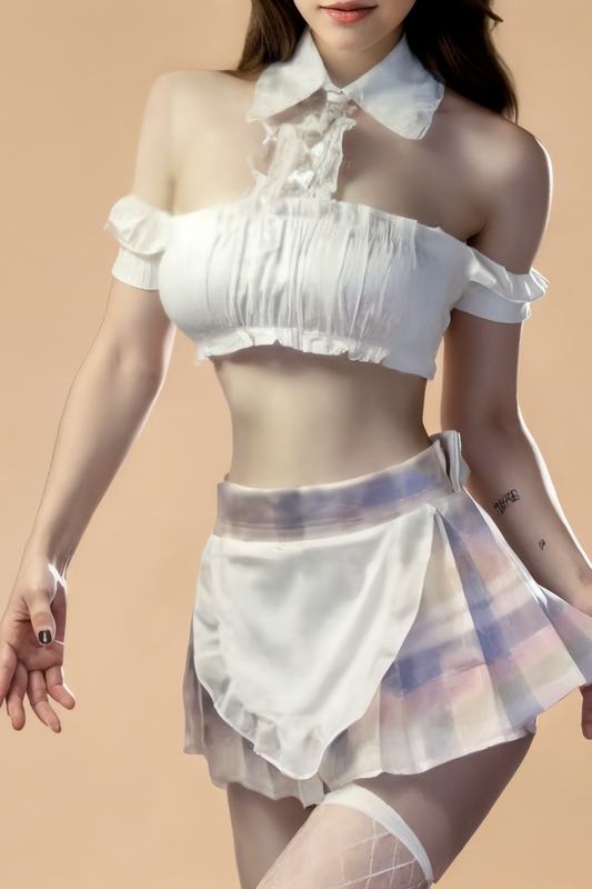 Sexy Uniform Maid Set with Short Skirt BLIISS.LOVE _of_bliiss.love_sexy_lingerie_sexy_costume_trendy_and_latest_designs_seductive_lingerie_November_2024