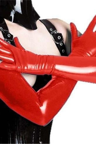 Sexy PVC Gloves BLIISS.LOVE Long red mirror _of_bliiss.love_sexy_lingerie_sexy_costume_trendy_and_latest_designs_seductive_lingerie_November_2024