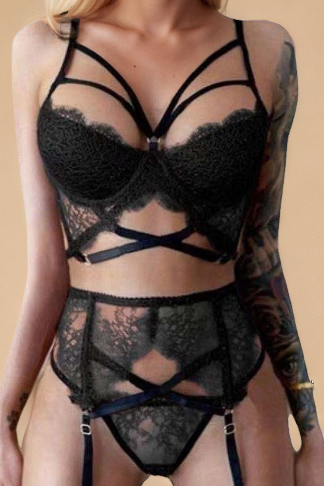 Strappy Lace Bra Set Lingerie GYXYY _of_bliiss.love_sexy_lingerie_sexy_costume_trendy_and_latest_designs_seductive_lingerie_November_2024
