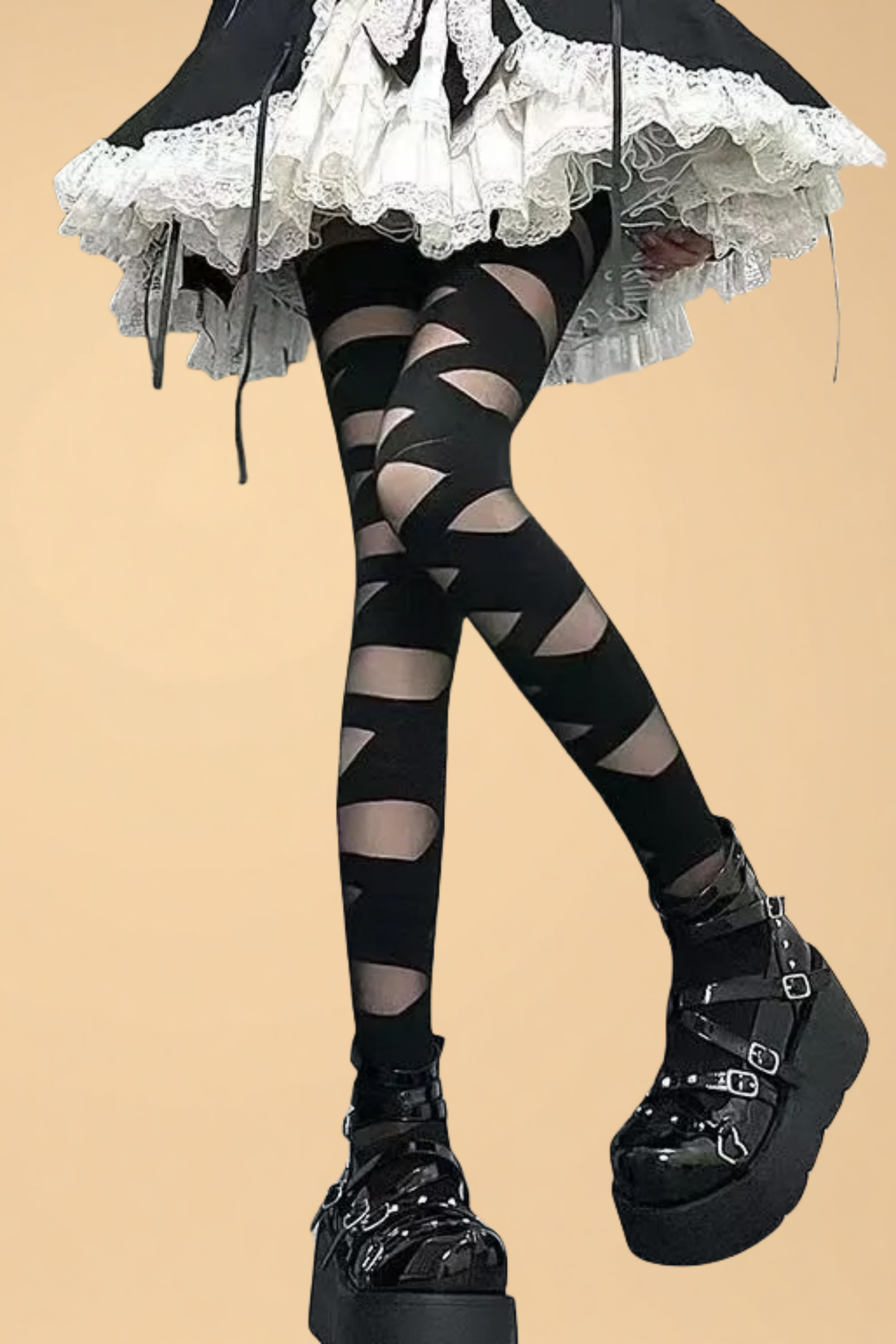 Striped Stockings with Horizontal Lines Hosiery YL _of_bliiss.love_sexy_lingerie_sexy_costume_trendy_and_latest_designs_seductive_lingerie_November_2024